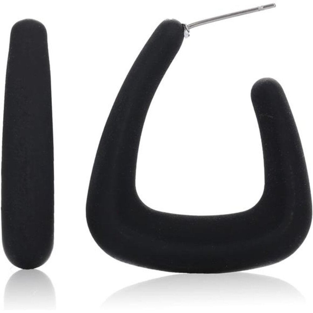Acrylic Huggie Statement Earrings Dome Huggie Hoop Earrings For Women 30$